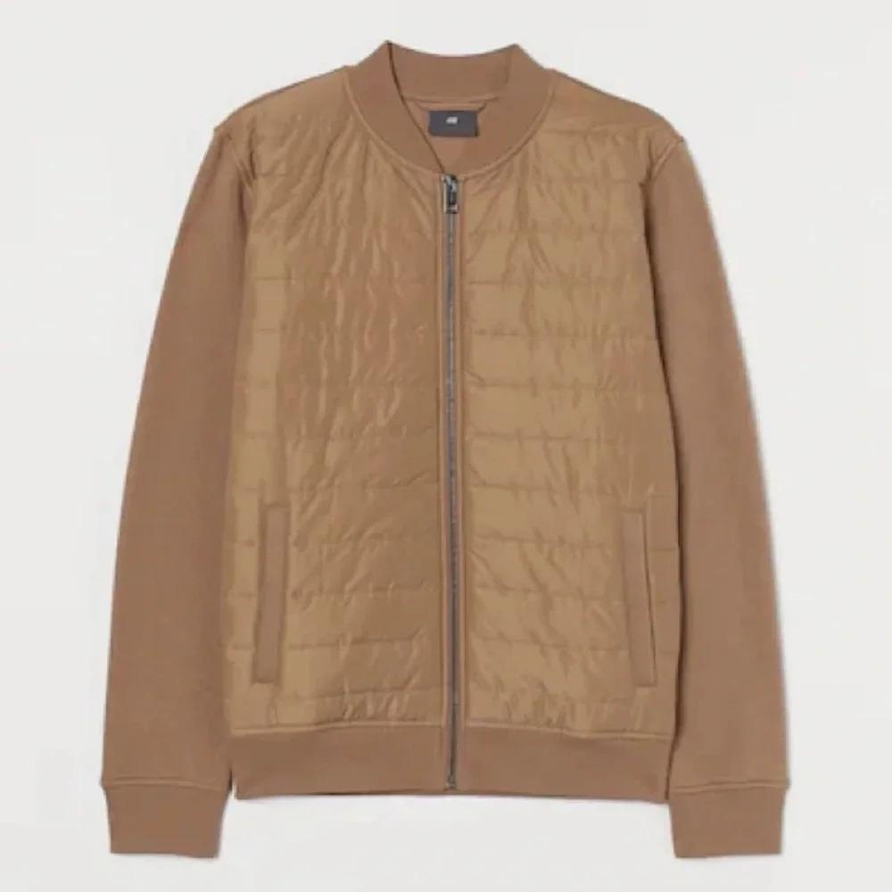 H&M tan quilted front jacket